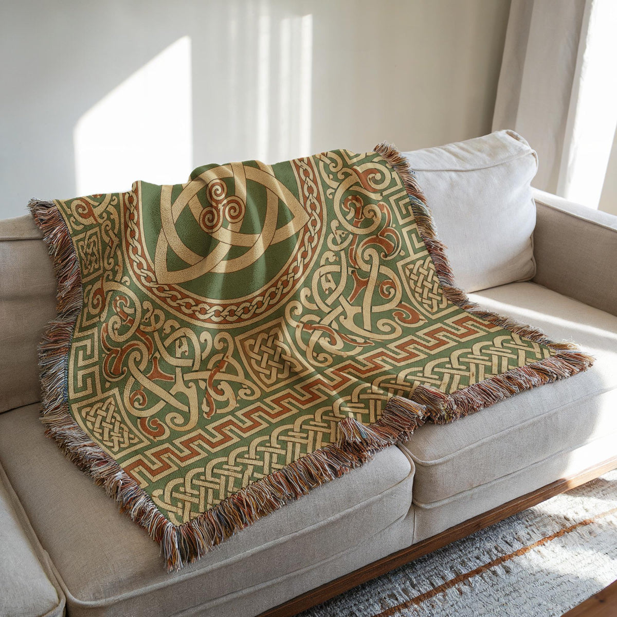 Celtic Triquetra Woven Blanket