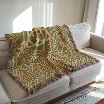 Celtic Triquetra Woven Blanket