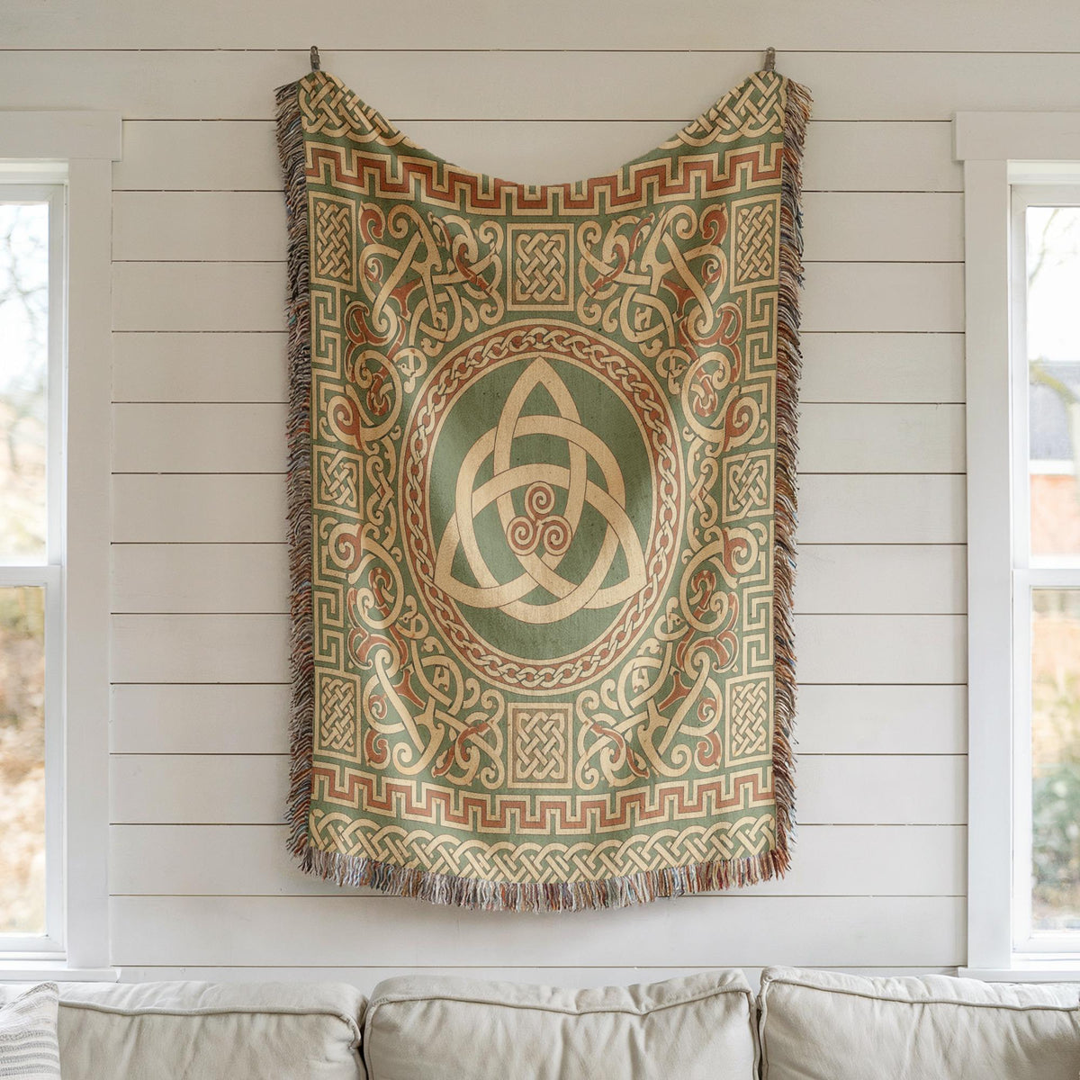 Celtic Triquetra Woven Blanket