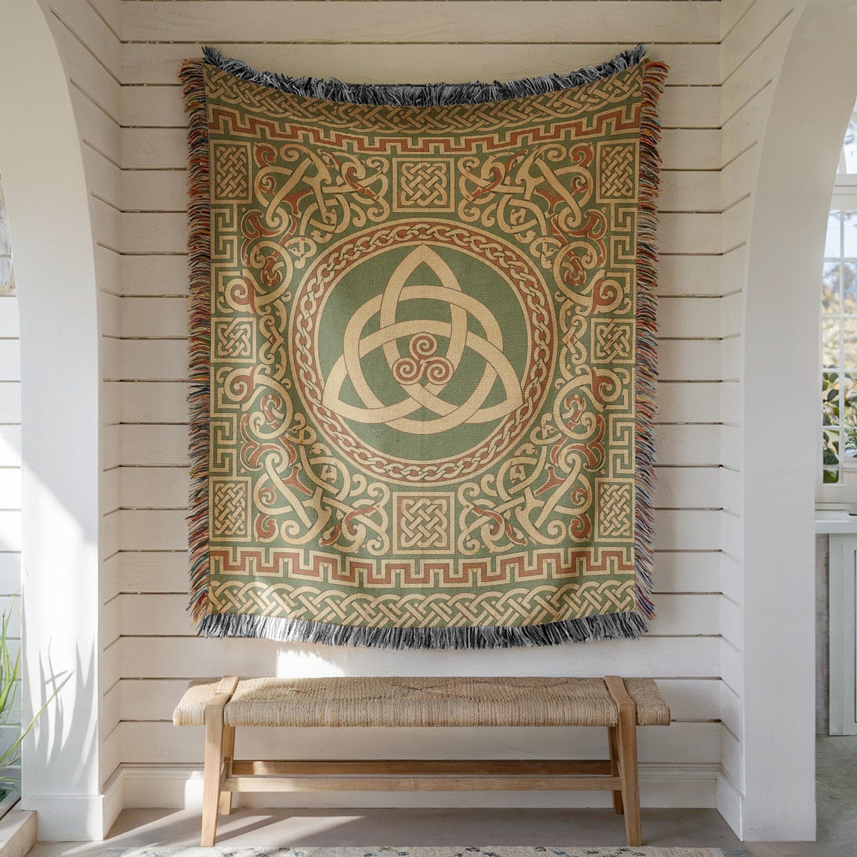 Celtic Triquetra Woven Blanket
