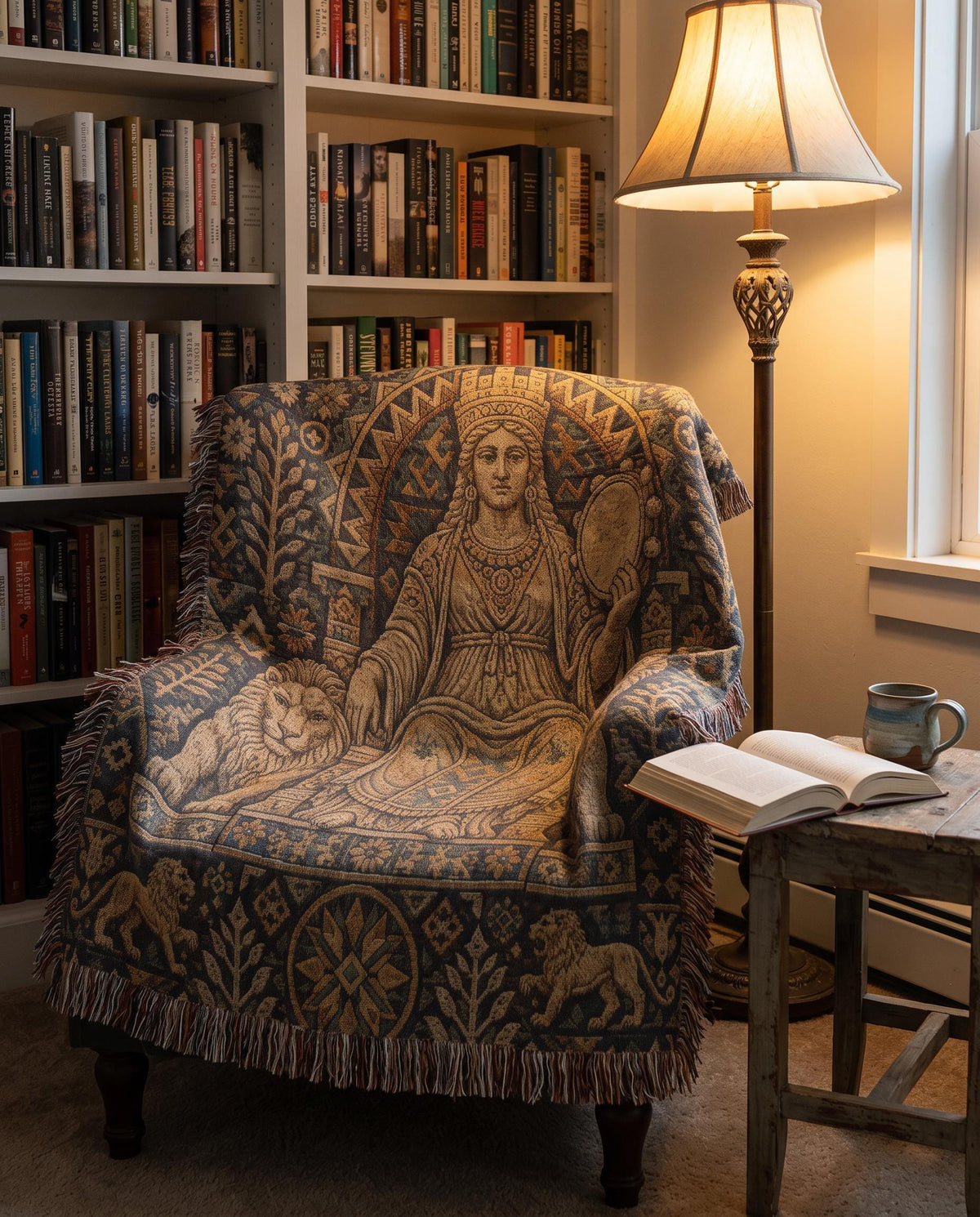Goddess Cybele Woven Blanket