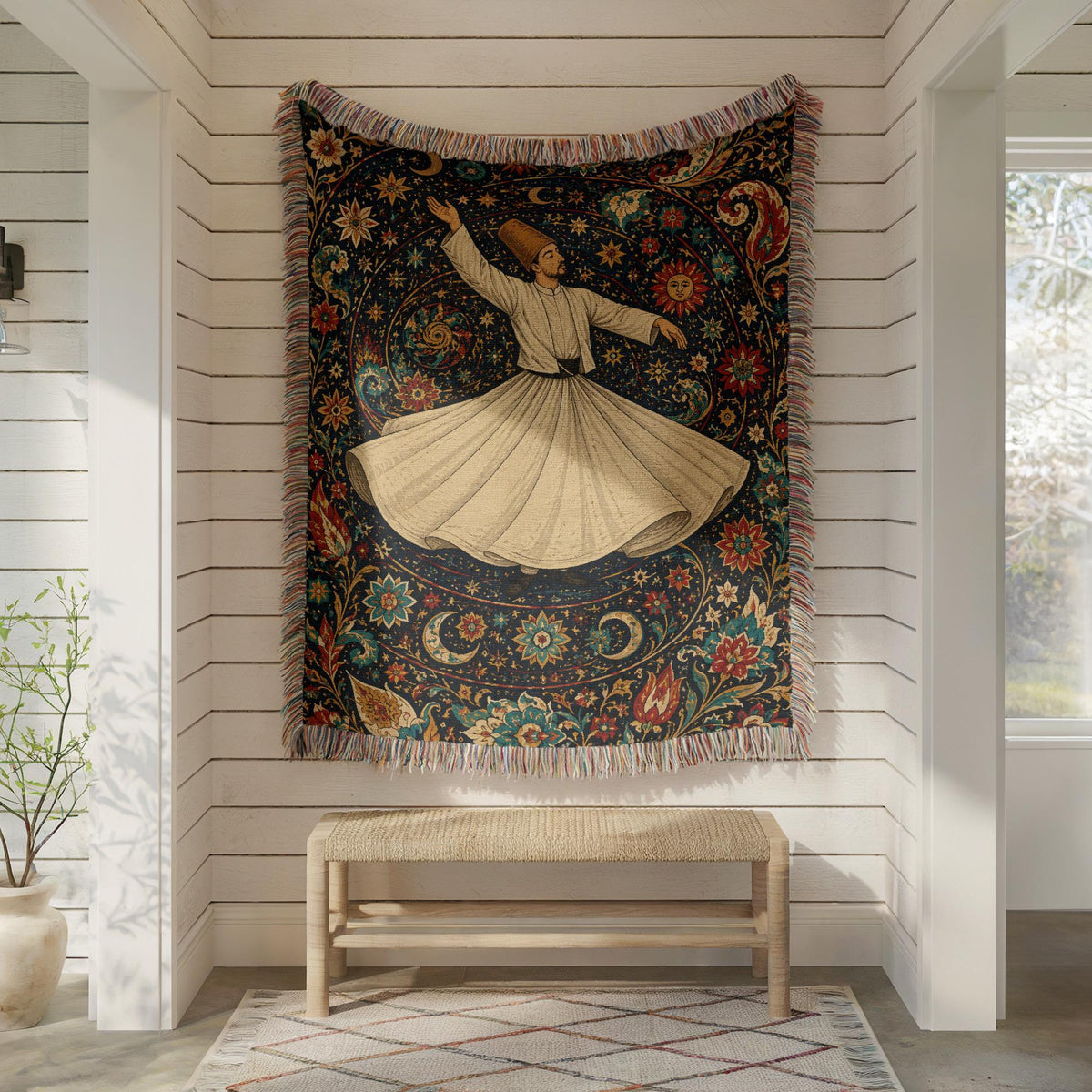 Whirling Dervish Woven Blanket