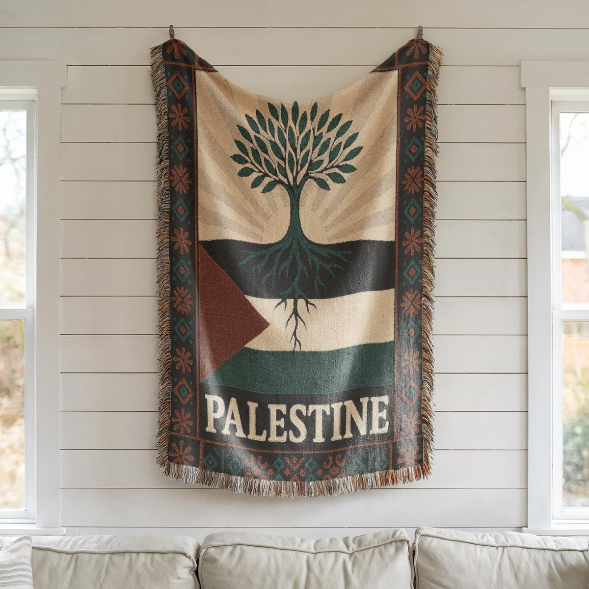 Palestine Woven Blanket