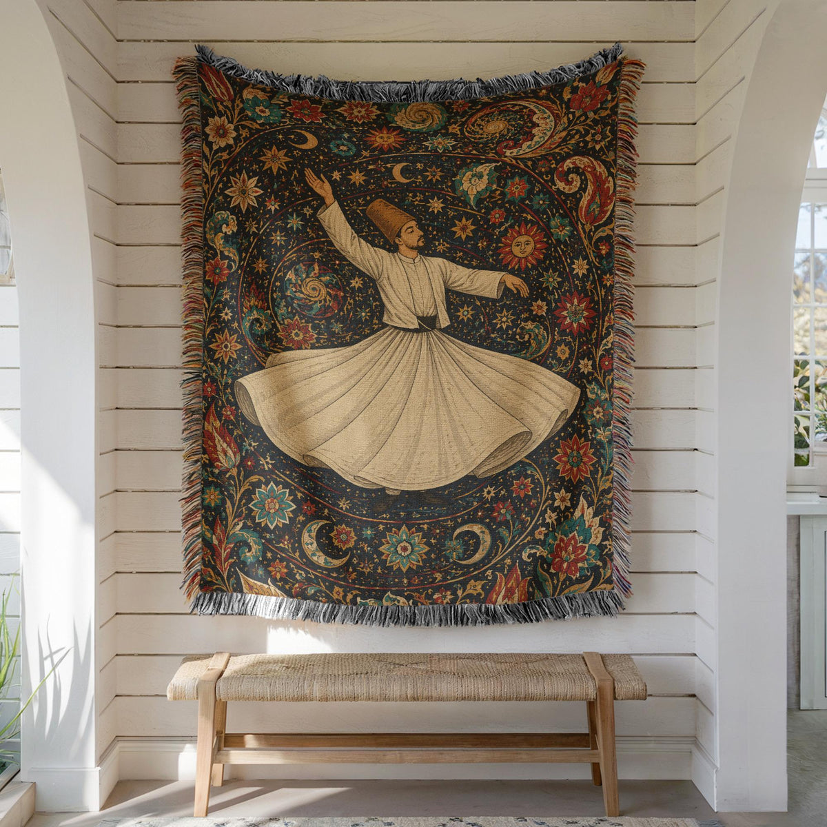 Whirling Dervish Woven Blanket