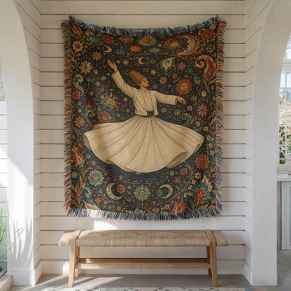 Whirling Dervish Woven Blanket