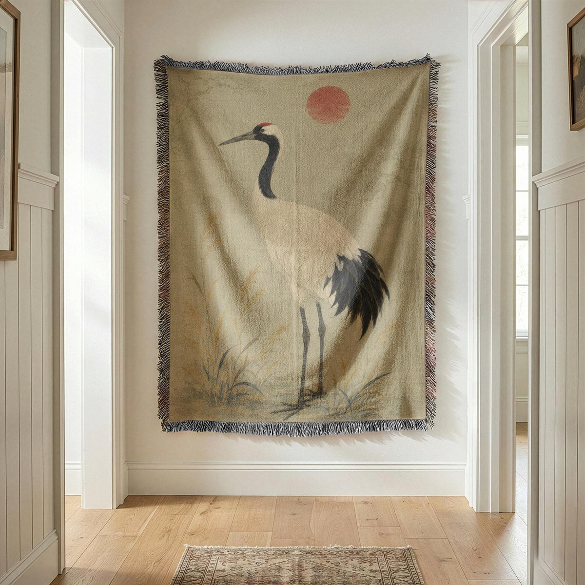 Crane Woven Blanket