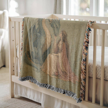 Dragon and Maiden Woven Blanket