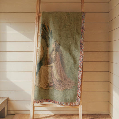 Dragon and Maiden Woven Blanket