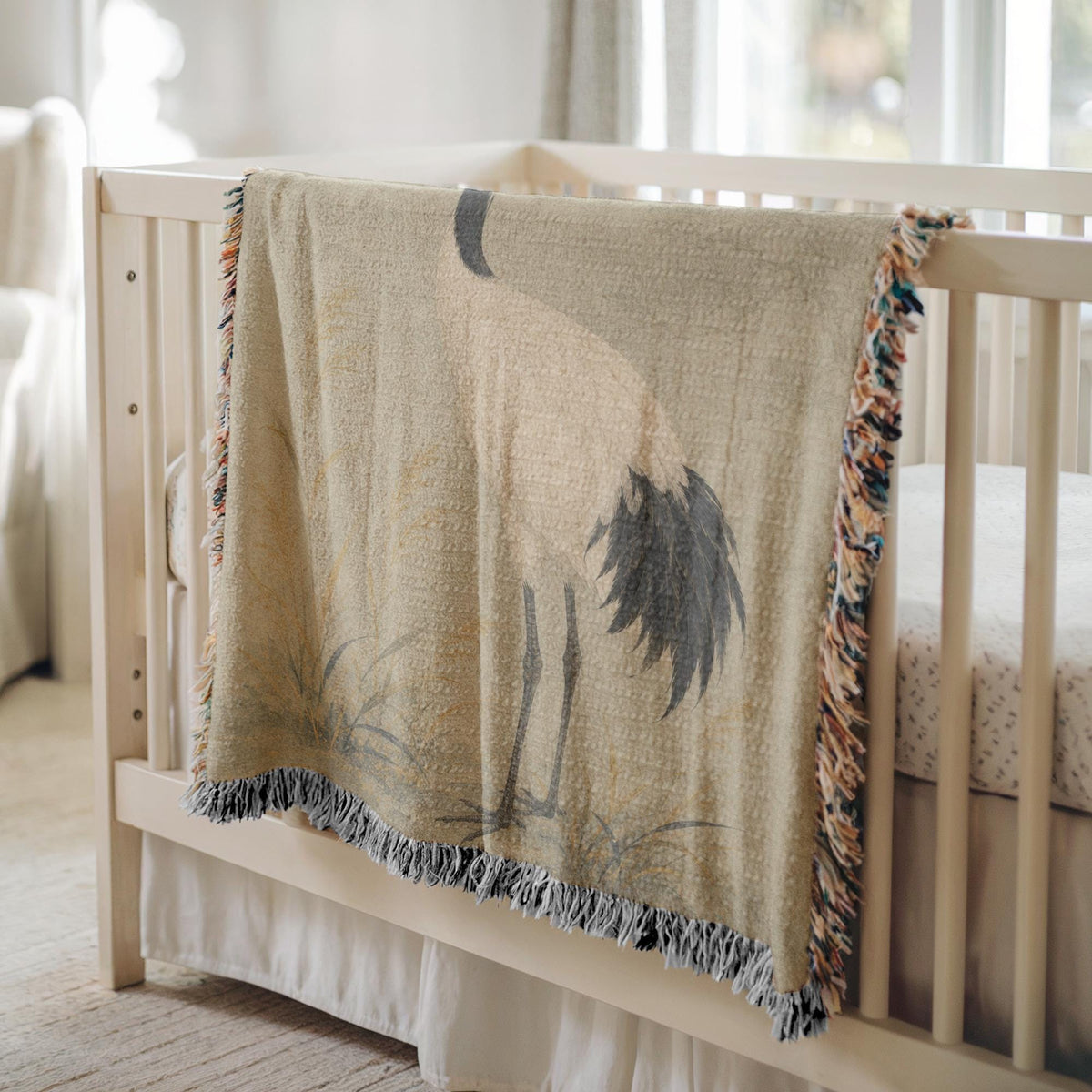 Crane Woven Blanket