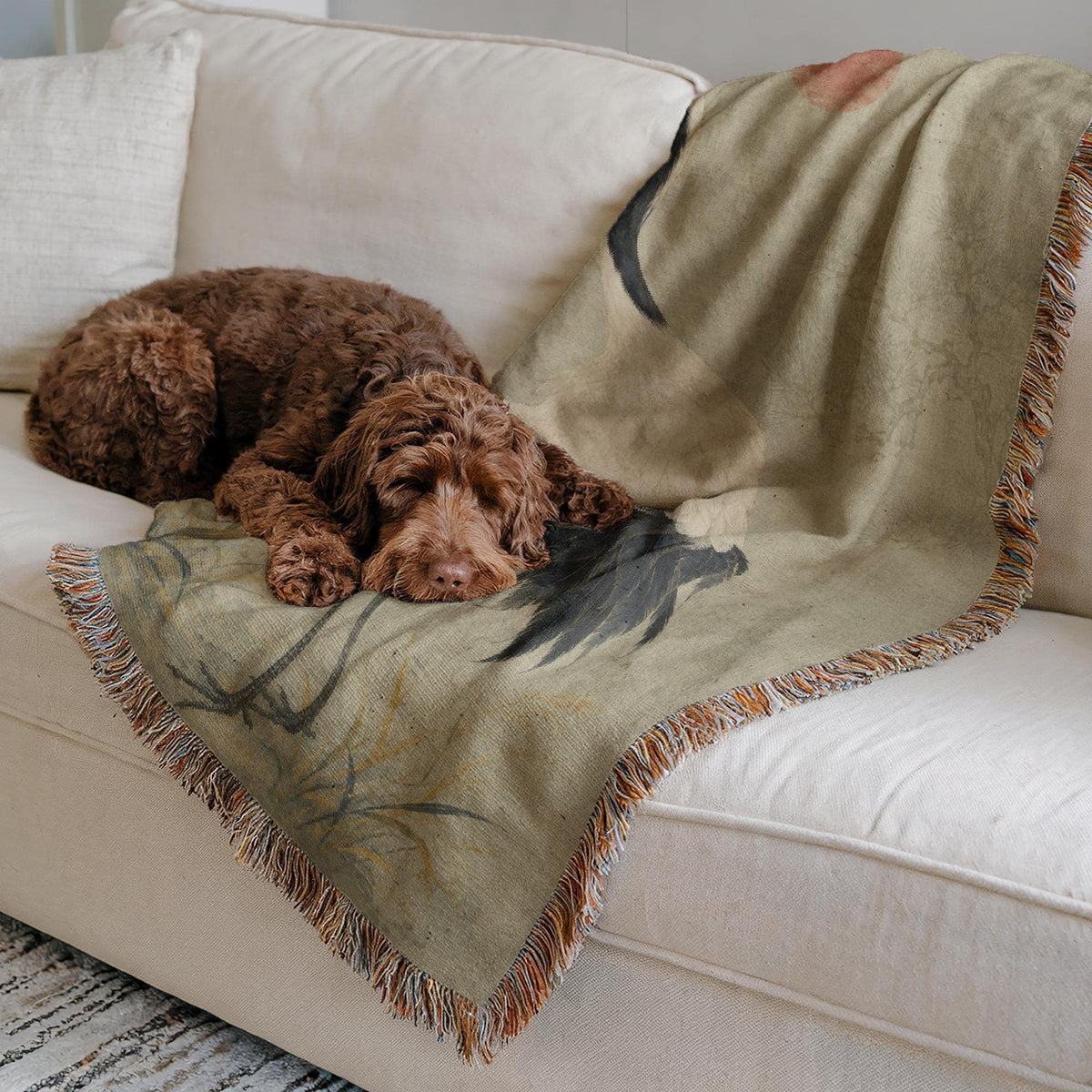 Crane Woven Blanket