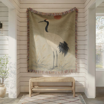 Crane Woven Blanket