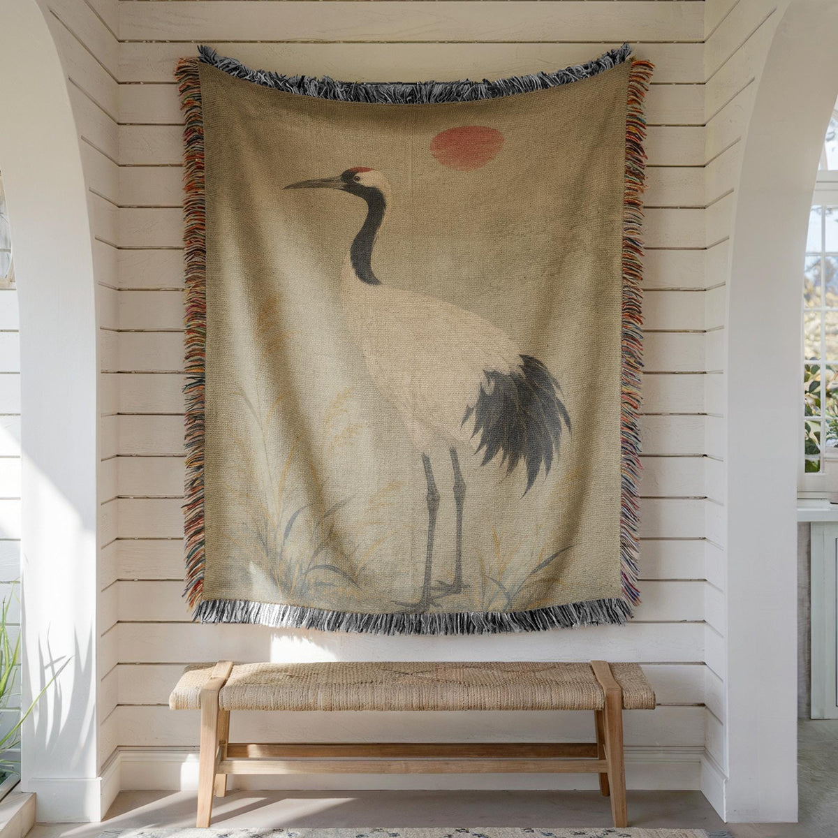 Crane Woven Blanket