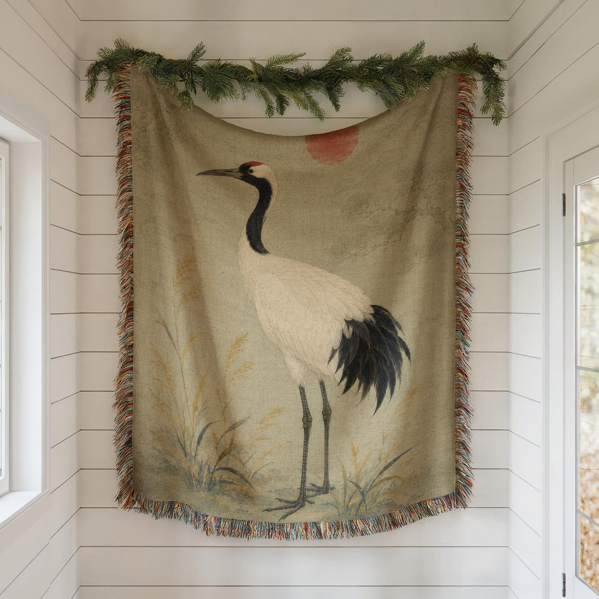 Crane Woven Blanket