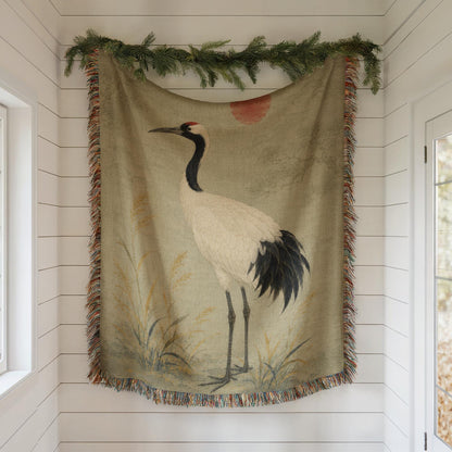 Crane Woven Blanket