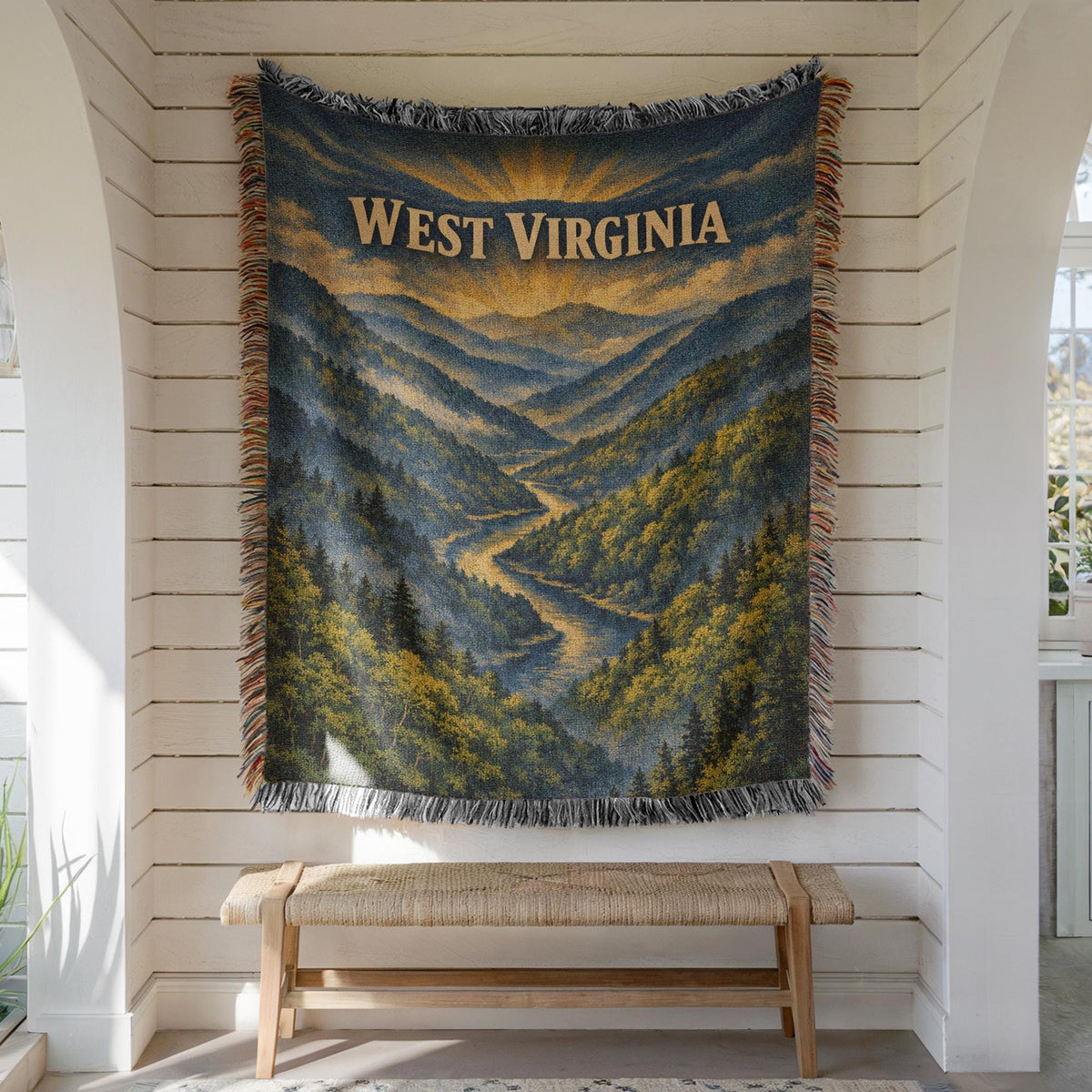 West Virginia Woven Blanket