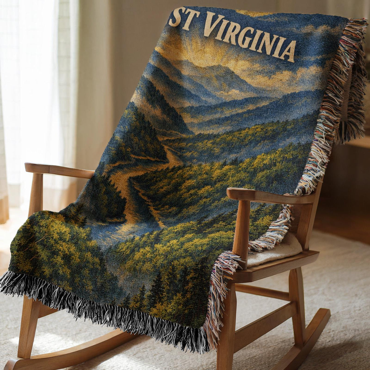 West Virginia Woven Blanket