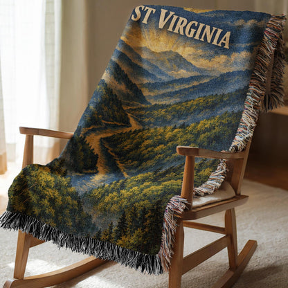 West Virginia Woven Blanket