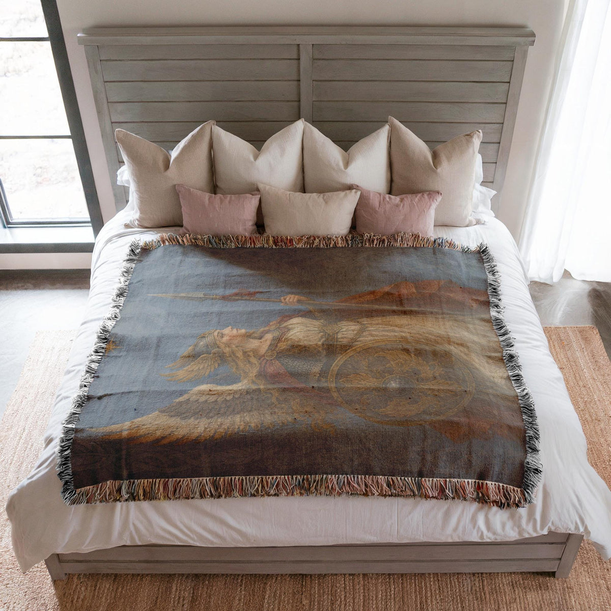 Archangel Michael Woven Blanket