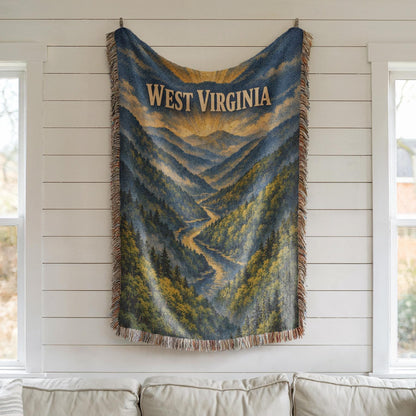 West Virginia Woven Blanket