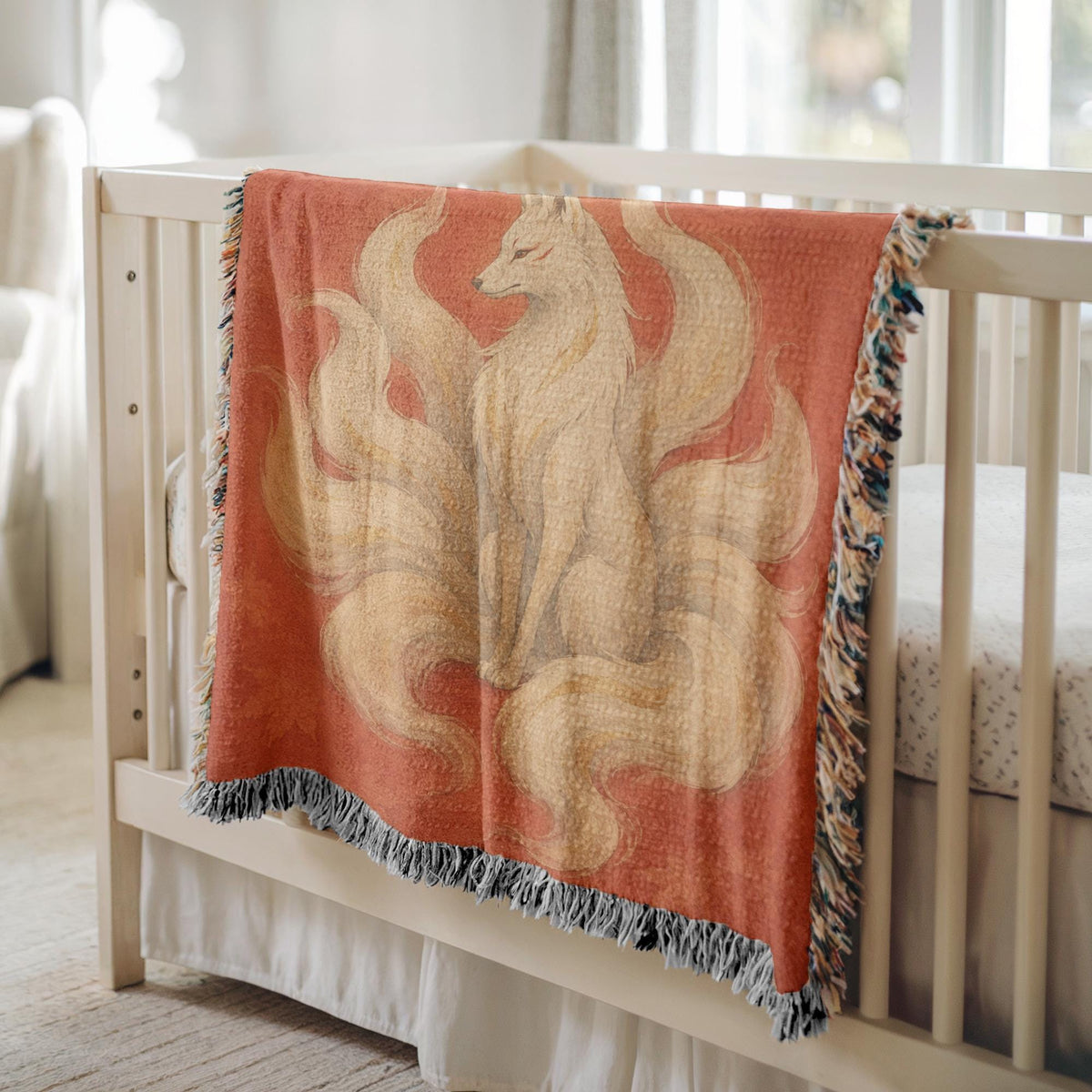 Nine Tailed Fox Woven Blanket