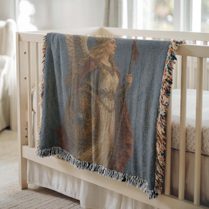 Archangel Michael Woven Blanket