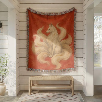 Nine Tailed Fox Woven Blanket