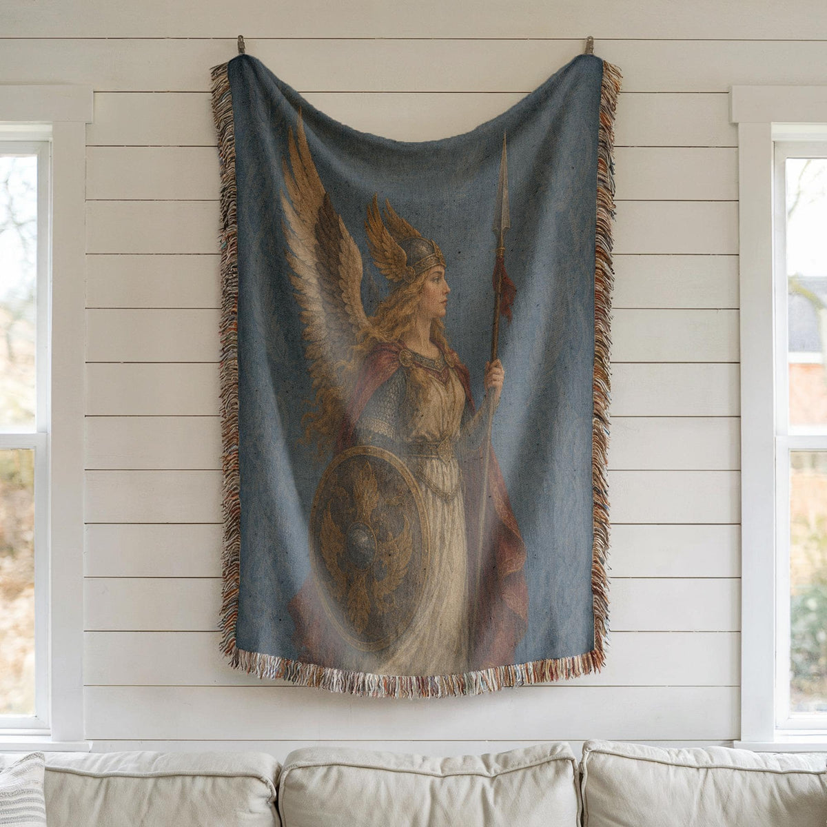 Archangel Michael Woven Blanket