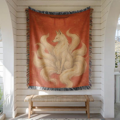 Nine Tailed Fox Woven Blanket