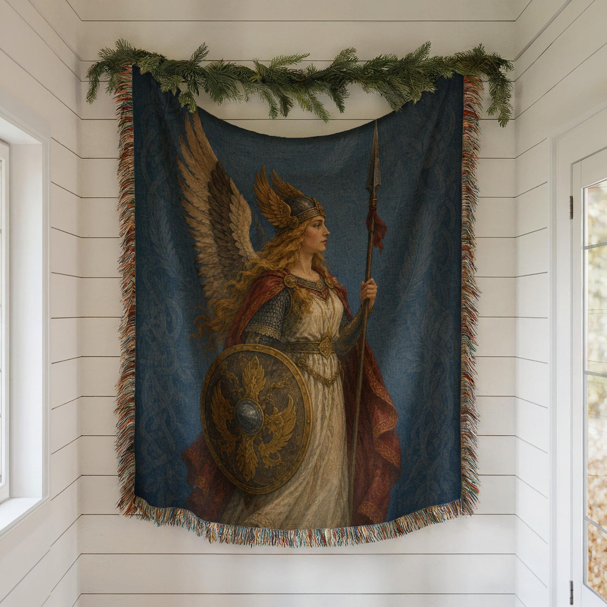 Archangel Michael Woven Blanket