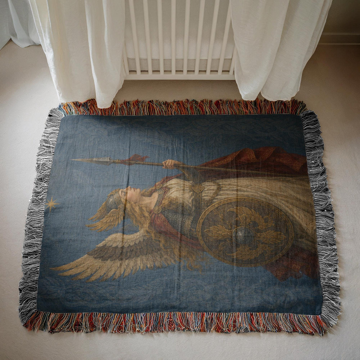 Archangel Michael Woven Blanket