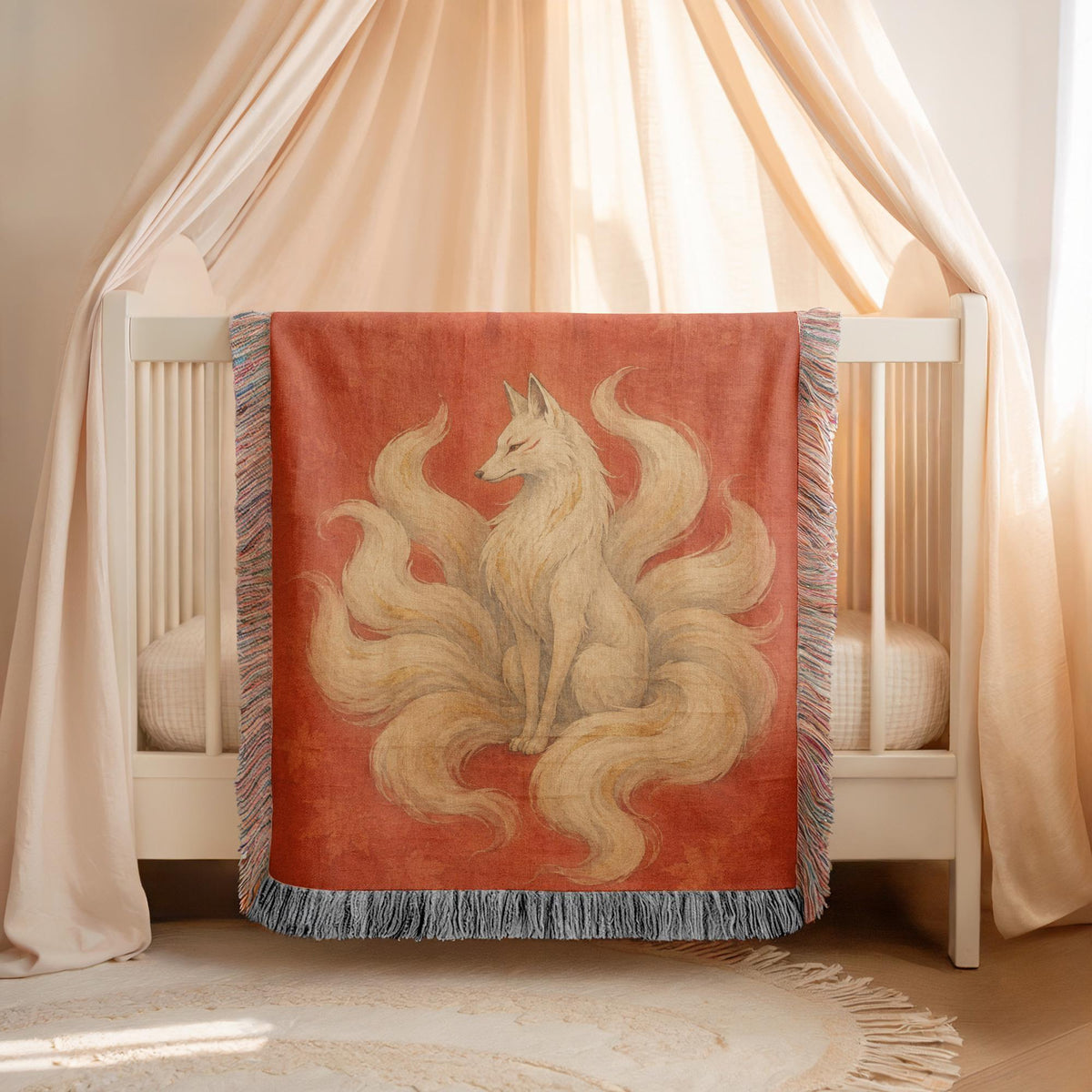Nine Tailed Fox Woven Blanket