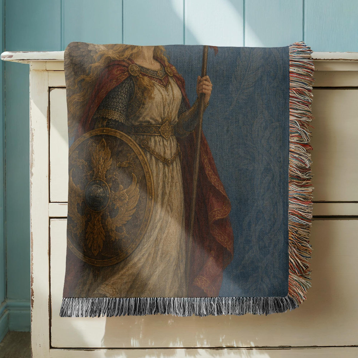 Archangel Michael Woven Blanket