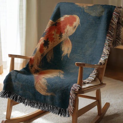 Koi Fish Woven Blanket