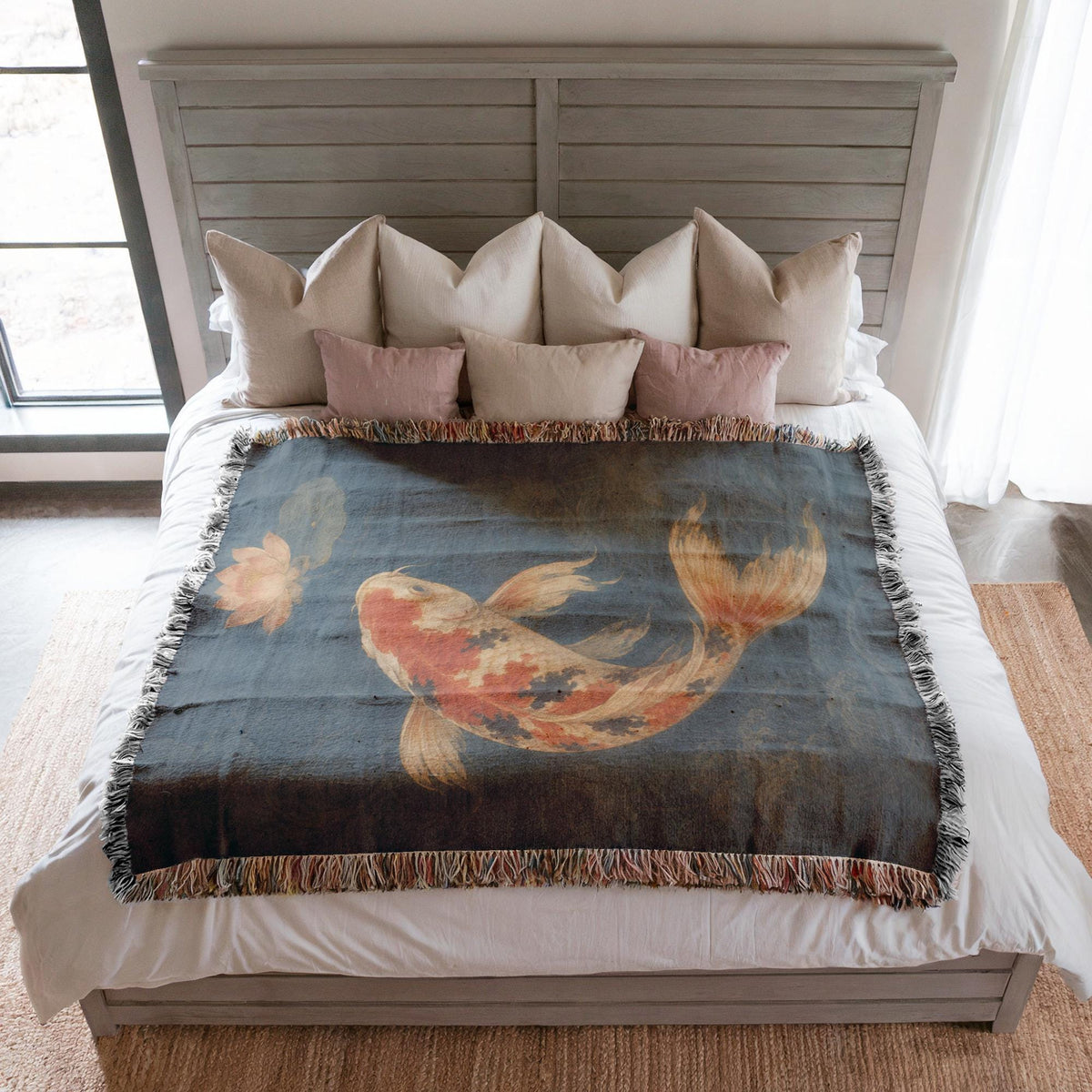 Koi Fish Woven Blanket