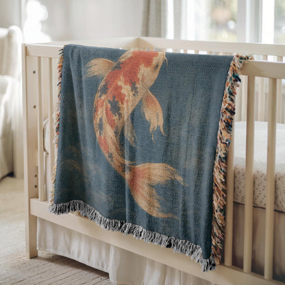 Koi Fish Woven Blanket