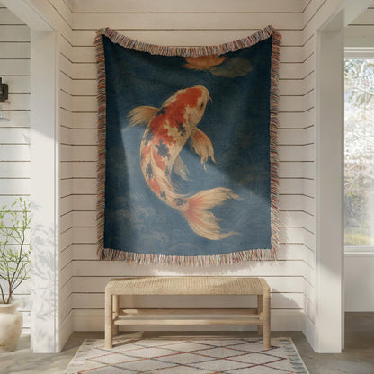 Koi Fish Woven Blanket
