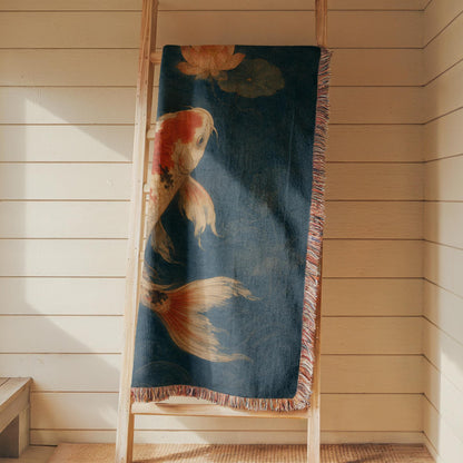 Koi Fish Woven Blanket