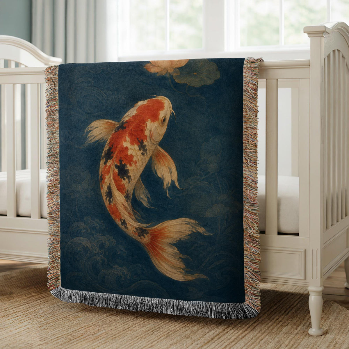 Koi Fish Woven Blanket