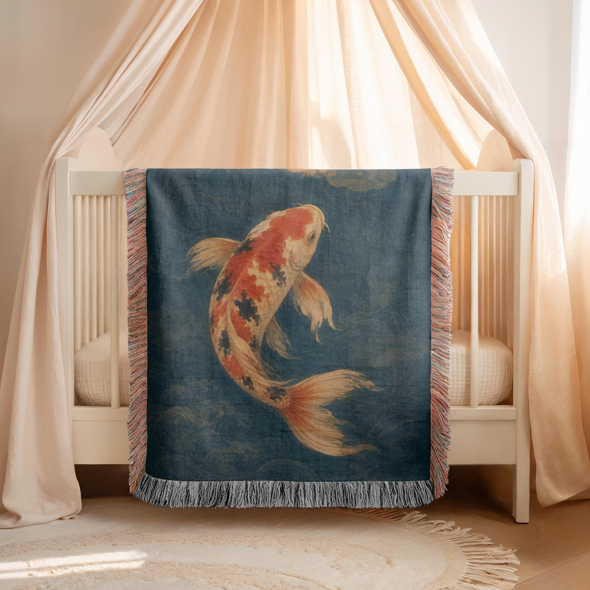 Koi Fish Woven Blanket