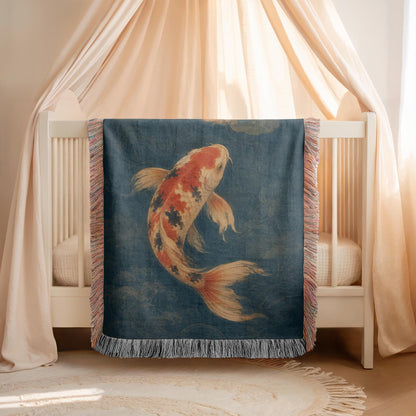 Koi Fish Woven Blanket