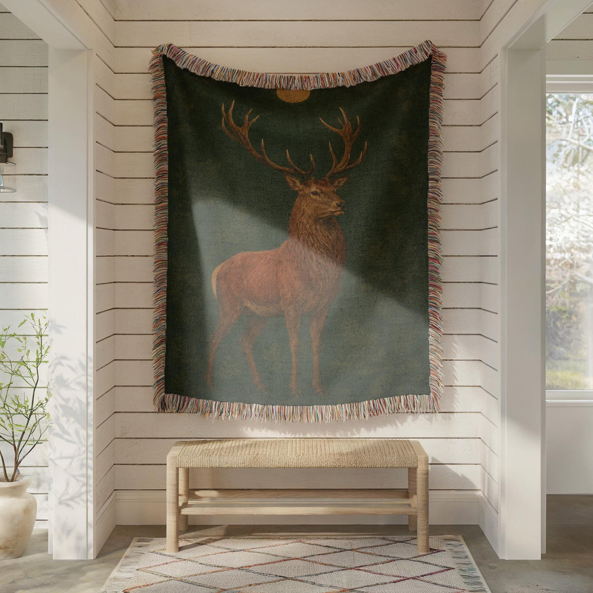 Stag Woven Blanket