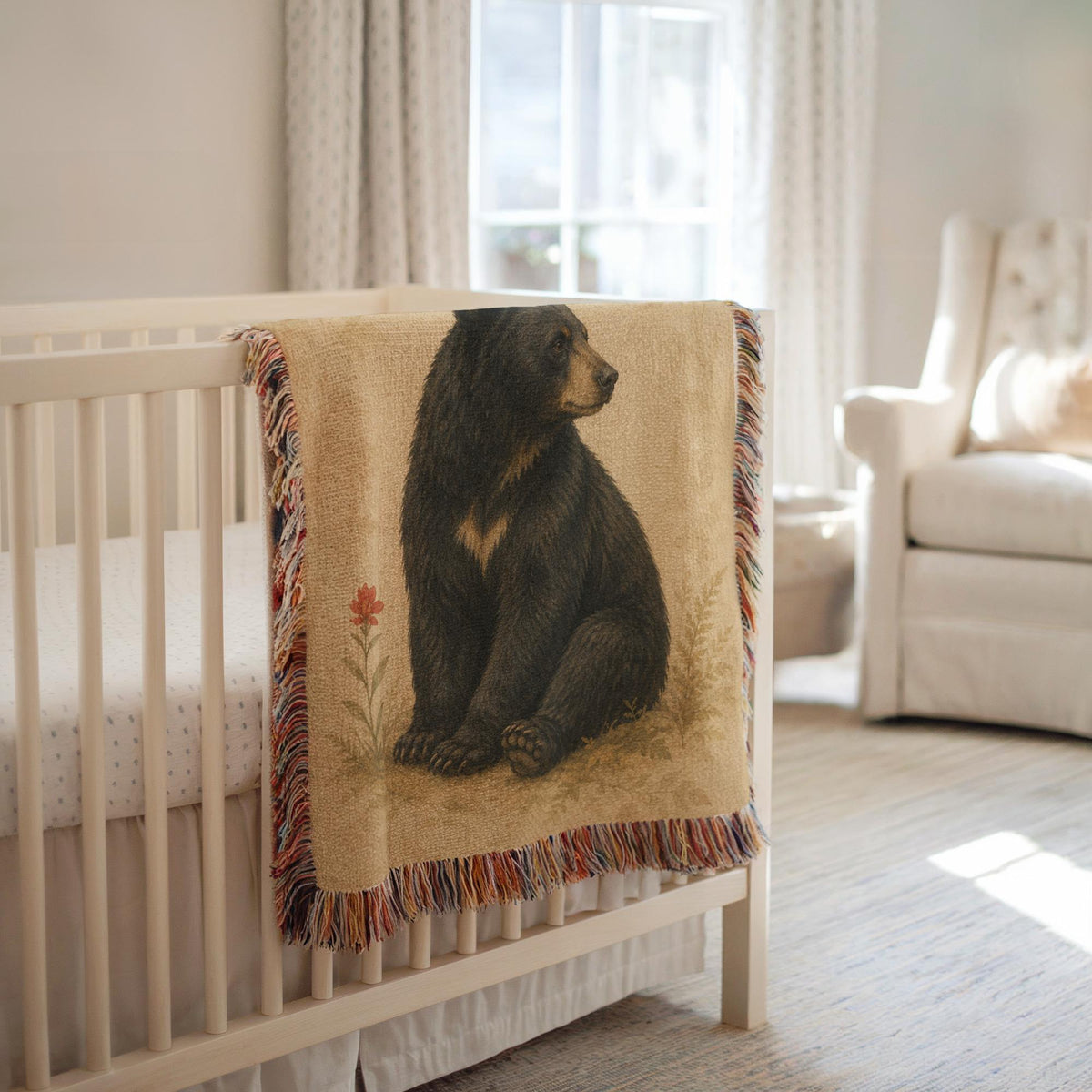 Black Bear Woven Blanket