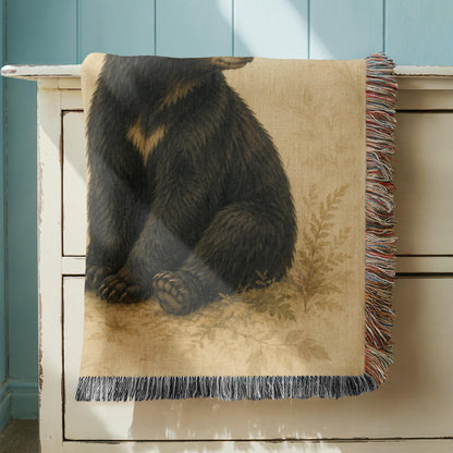 Black Bear Woven Blanket