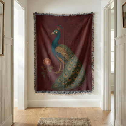 Peacock Woven Blanket