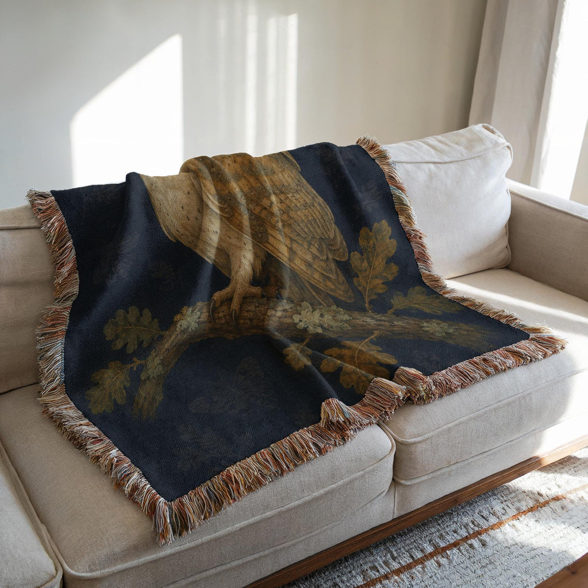 Barn Owl Woven Blanket