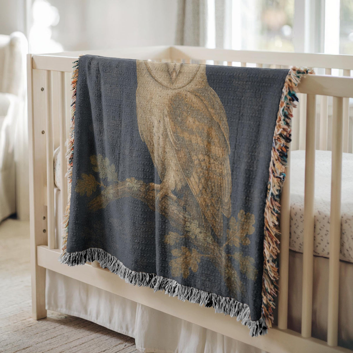 Barn Owl Woven Blanket