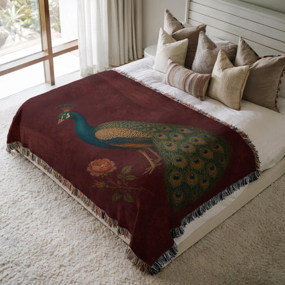 Peacock Woven Blanket