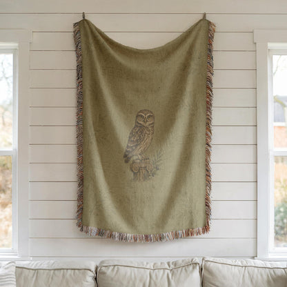 Owl Woven Blanket