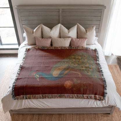 Peacock Woven Blanket