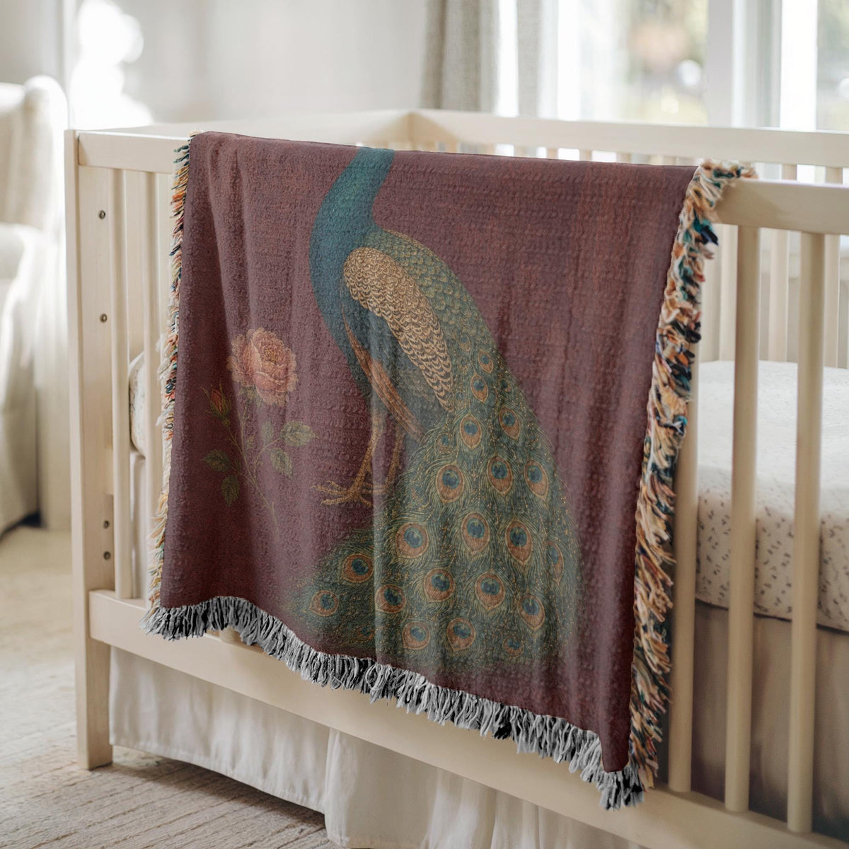 Peacock Woven Blanket
